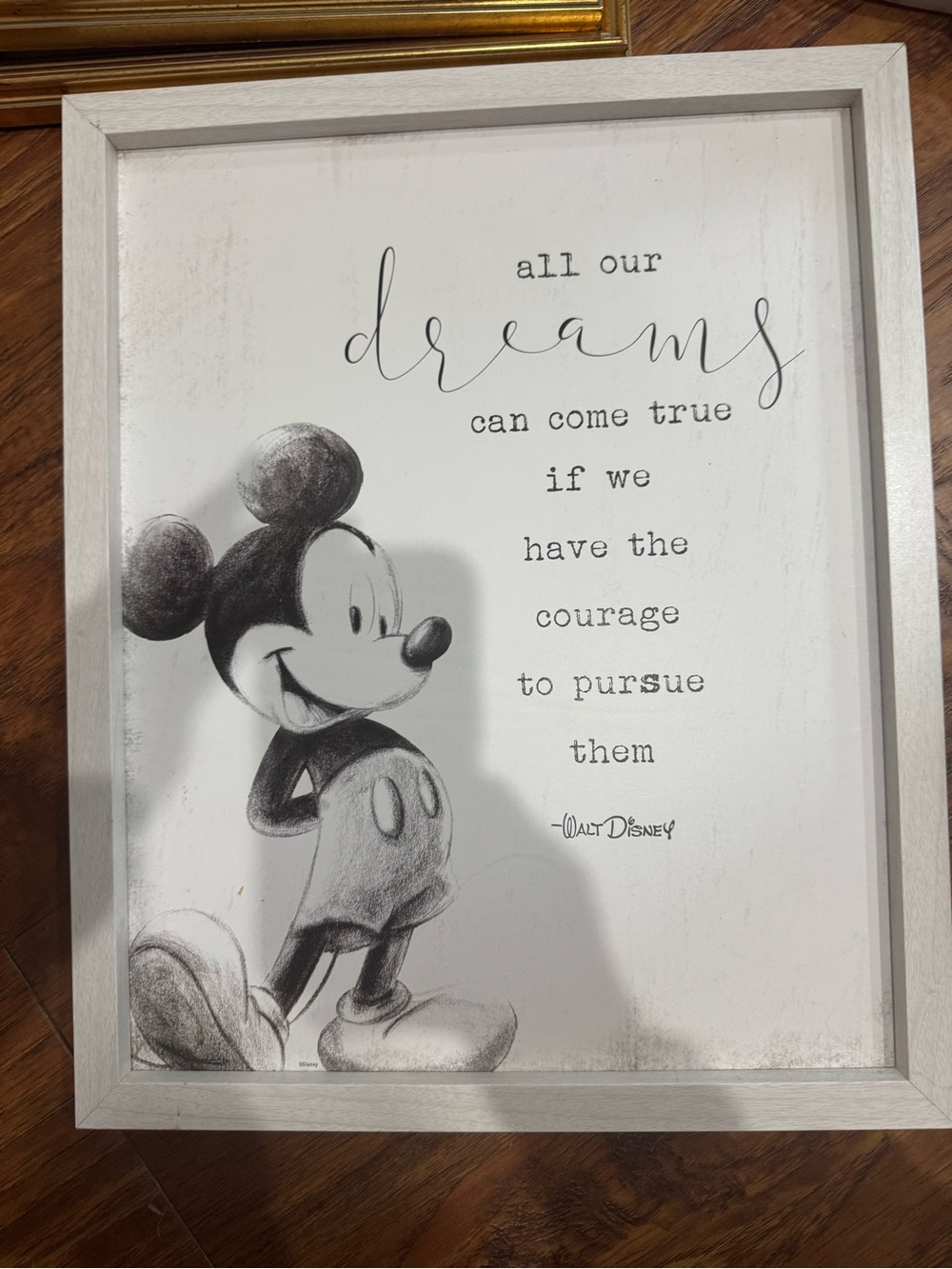 Disney Black & White Mickey Mouse Inspirational Wall Art
